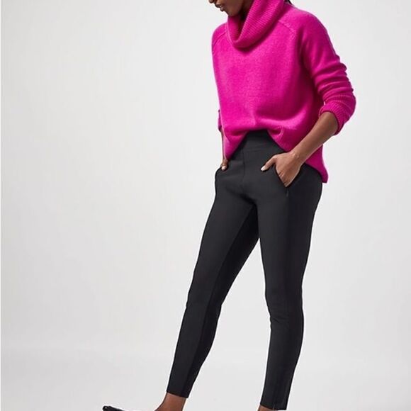 * NWOT ATHLETA Black Stellar Raw Hem Slit Tights Sz XS - Picture 10 of 15